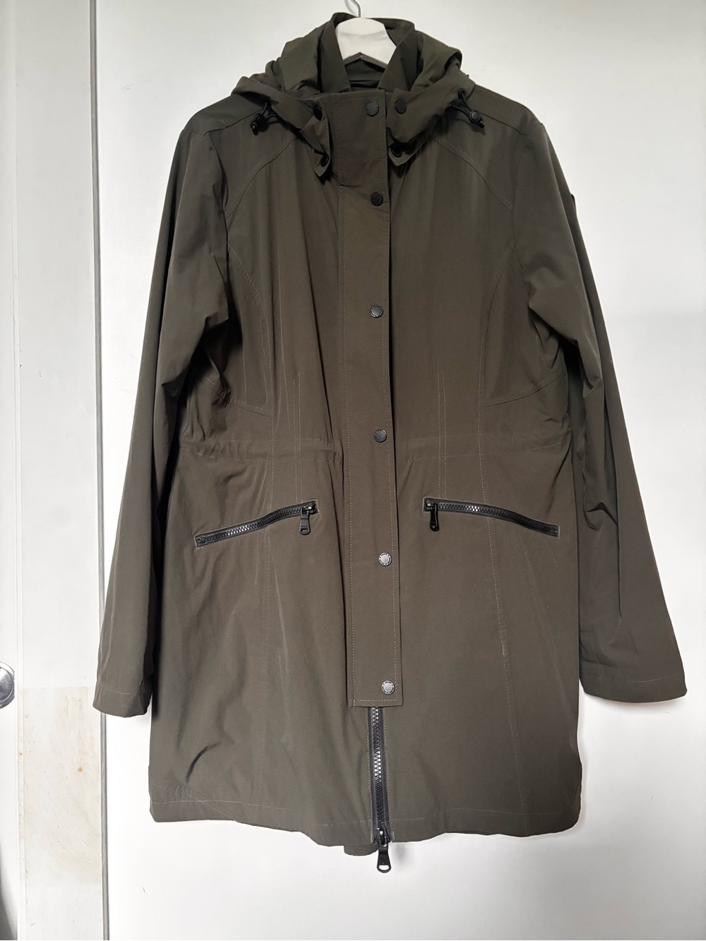 PAJAR Women's Hooded Long Parka Jacket in Olive